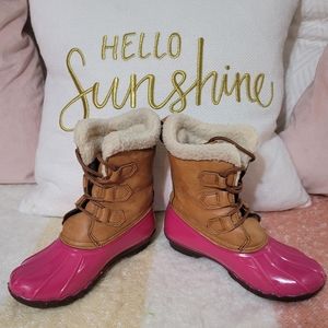 Adrienne Vittadini girl's duck boots, sz. 3